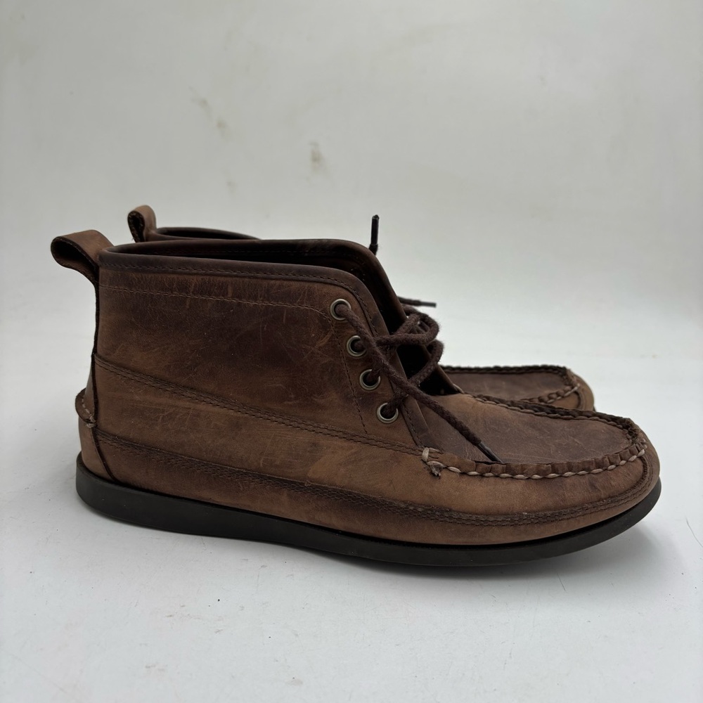 L.L. Bean Men’s 7 Brown Leather Ankle Lace Up Moccasin Jackman Ranger Boots